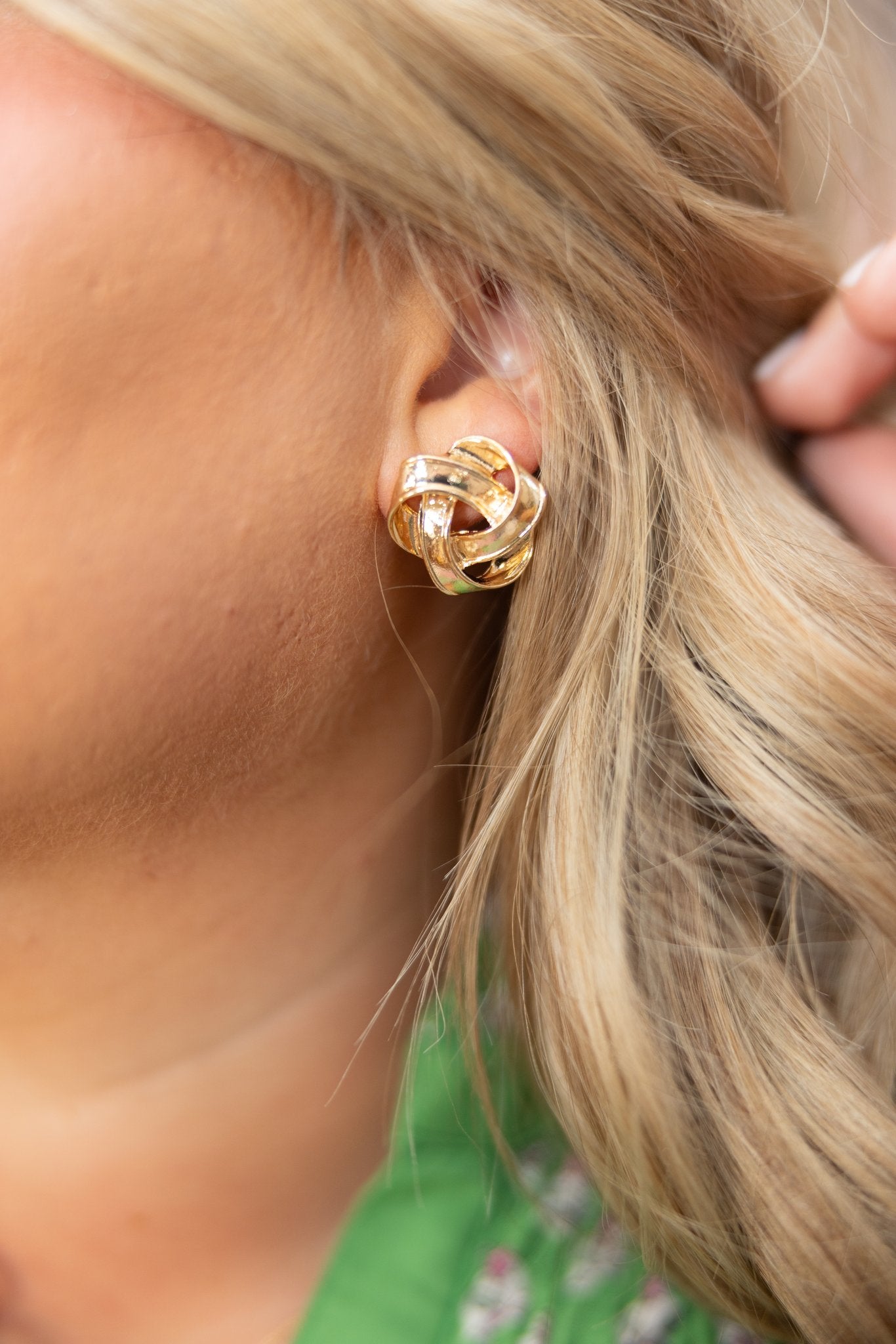 Telluride Twisted Stud Earrings – Gold by Caroline Hill