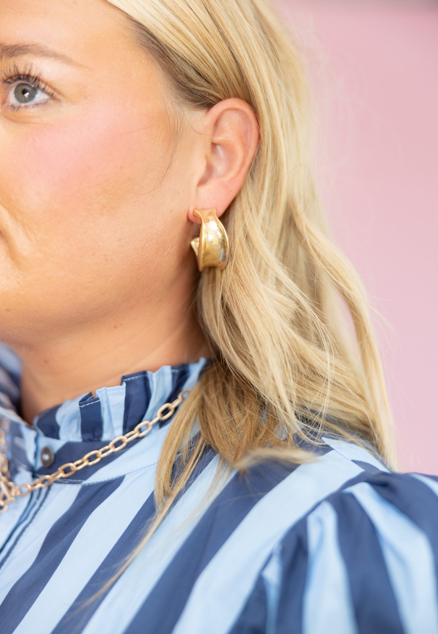 Old Augustine Hoop Earrings – Worn Gold By Caroline Hill