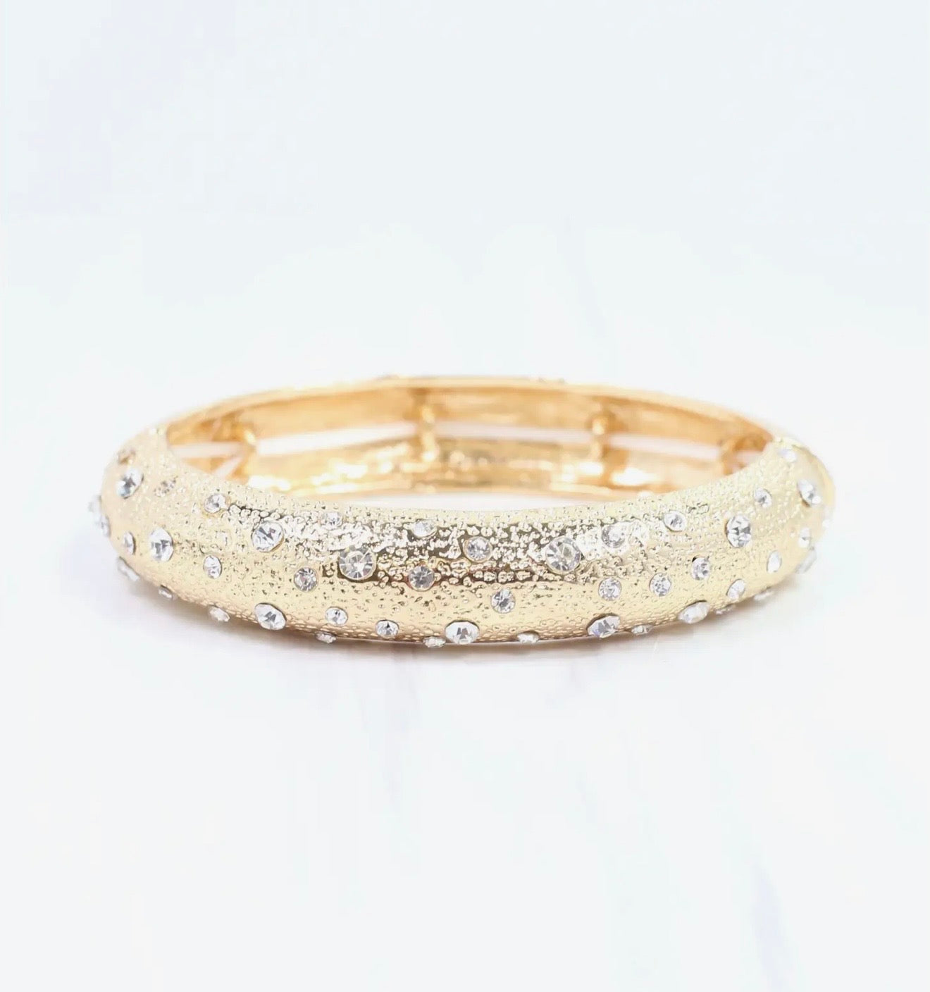 Danice Textured Gold Bracelet — By Caroline Hill