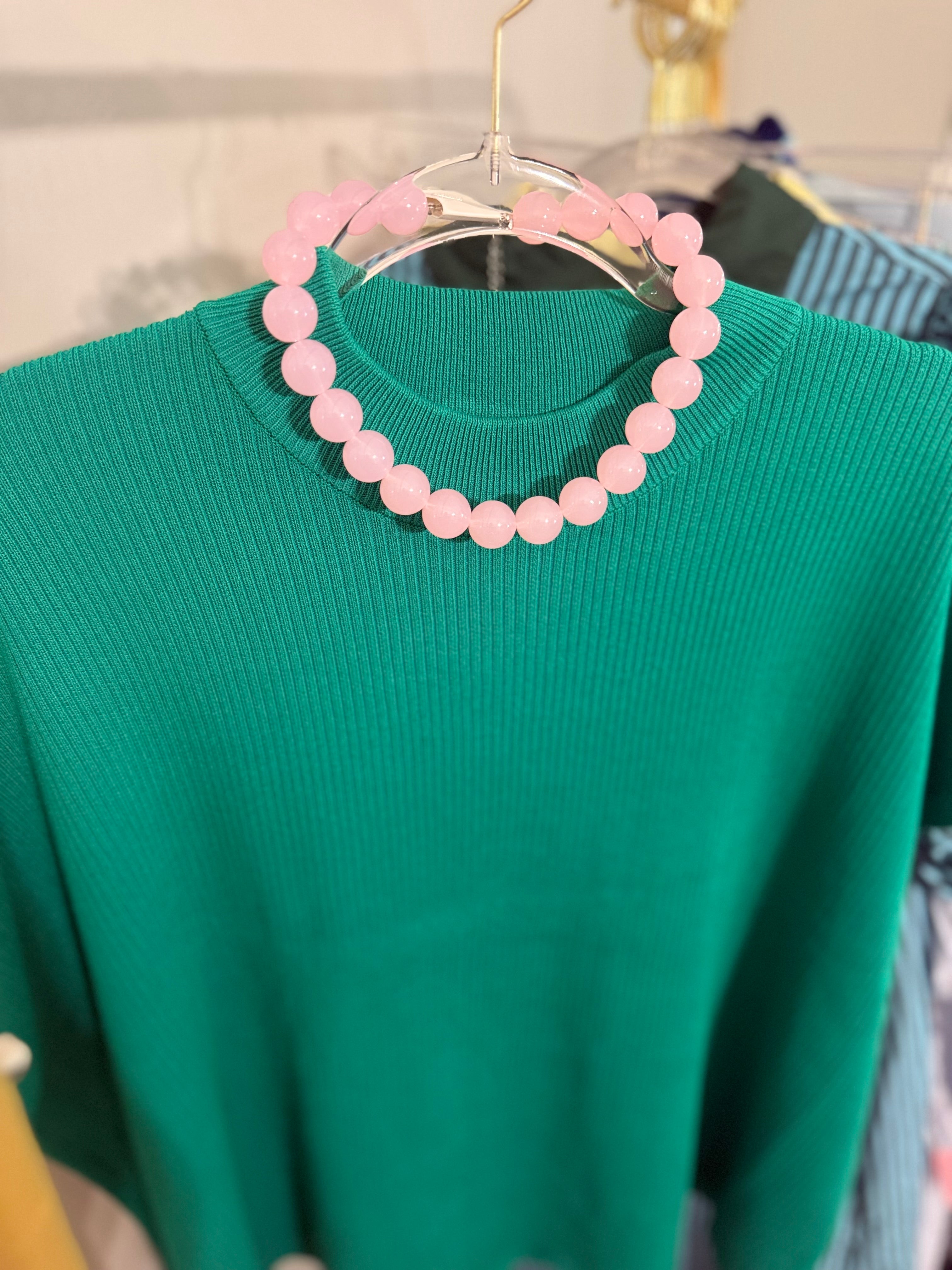 Beaded Necklace Pink