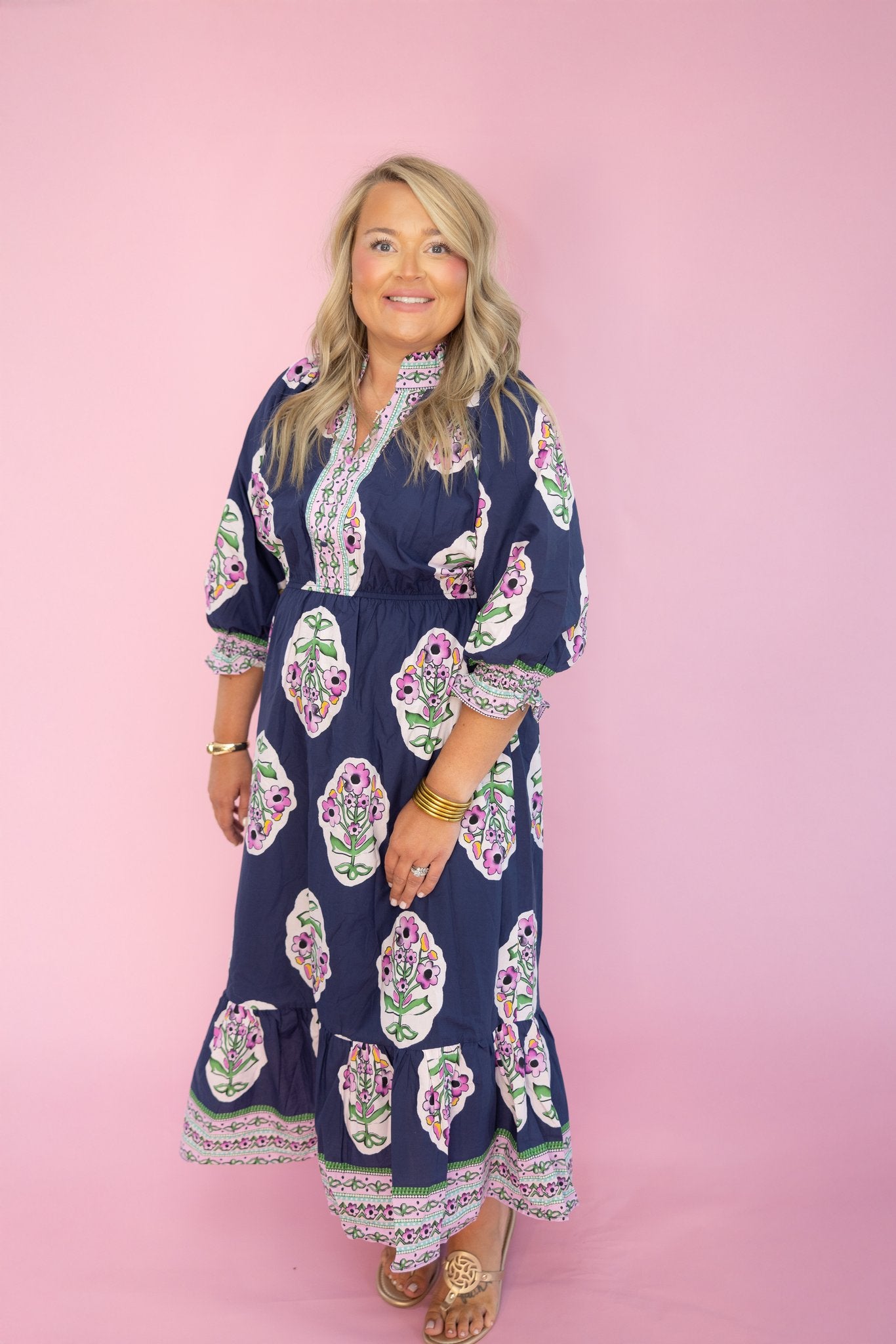 Navy Blossom Dress