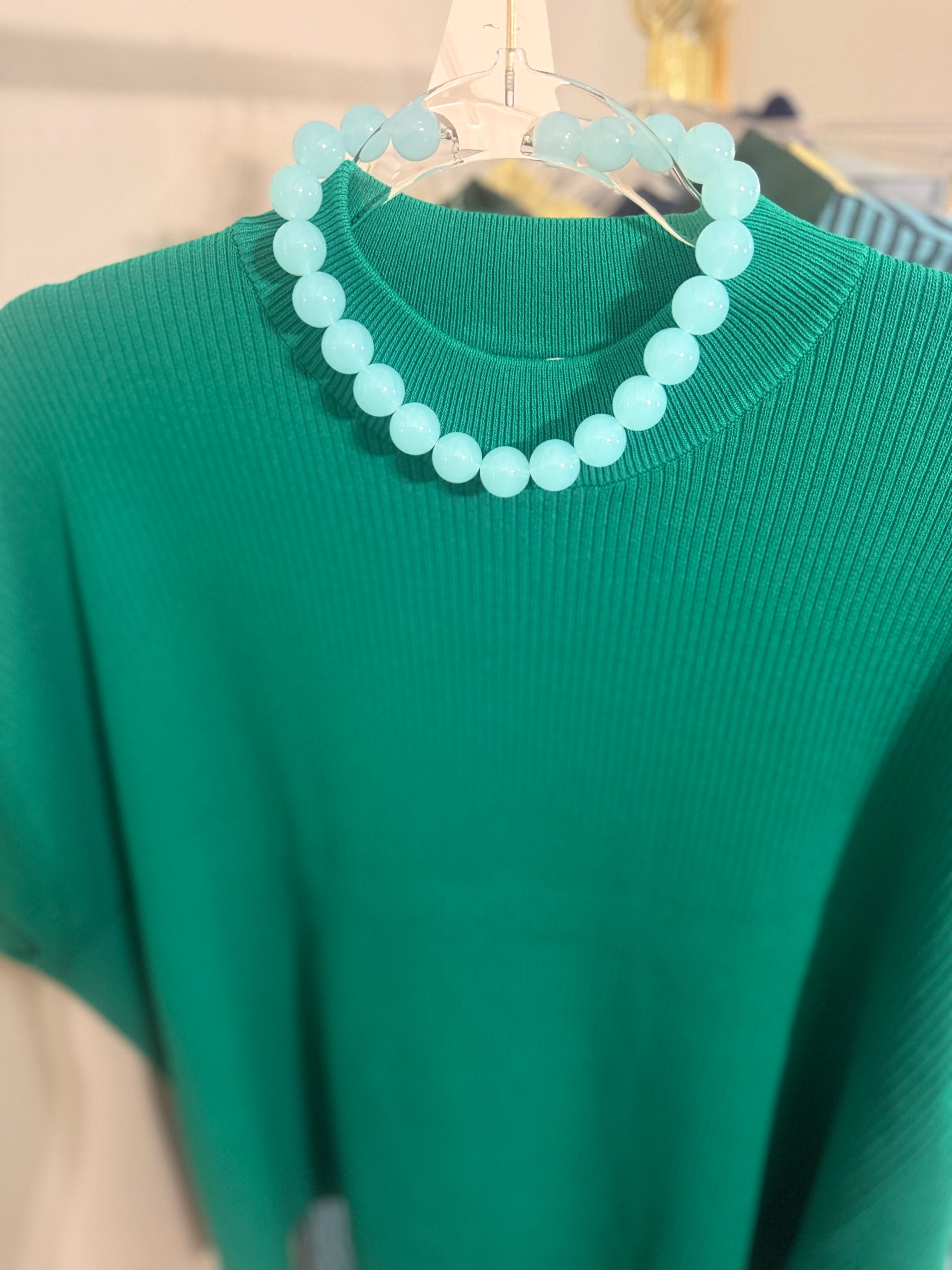 Beaded Necklace Pastel Blue