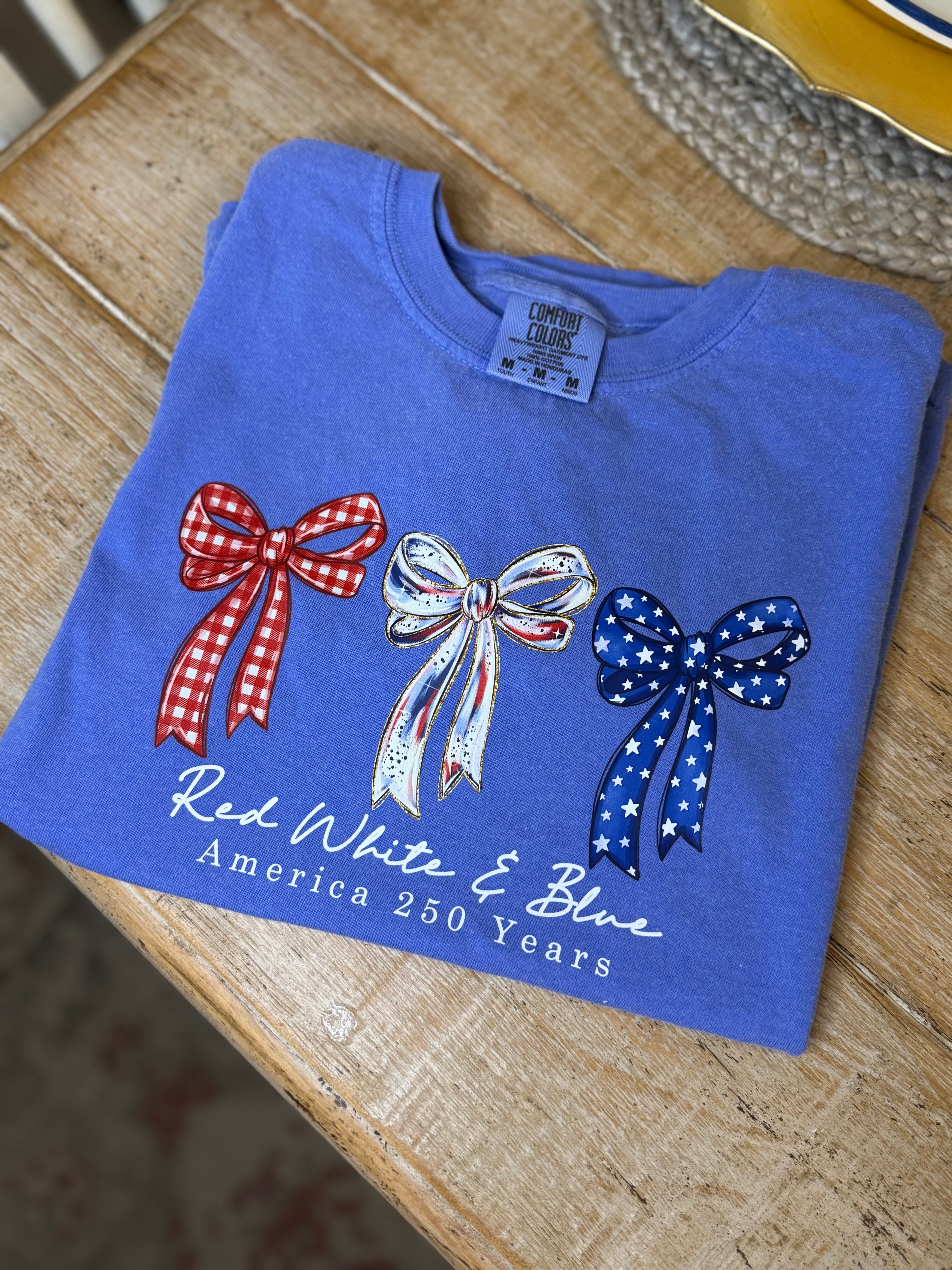 All American Bow Tee (Youth Girls)