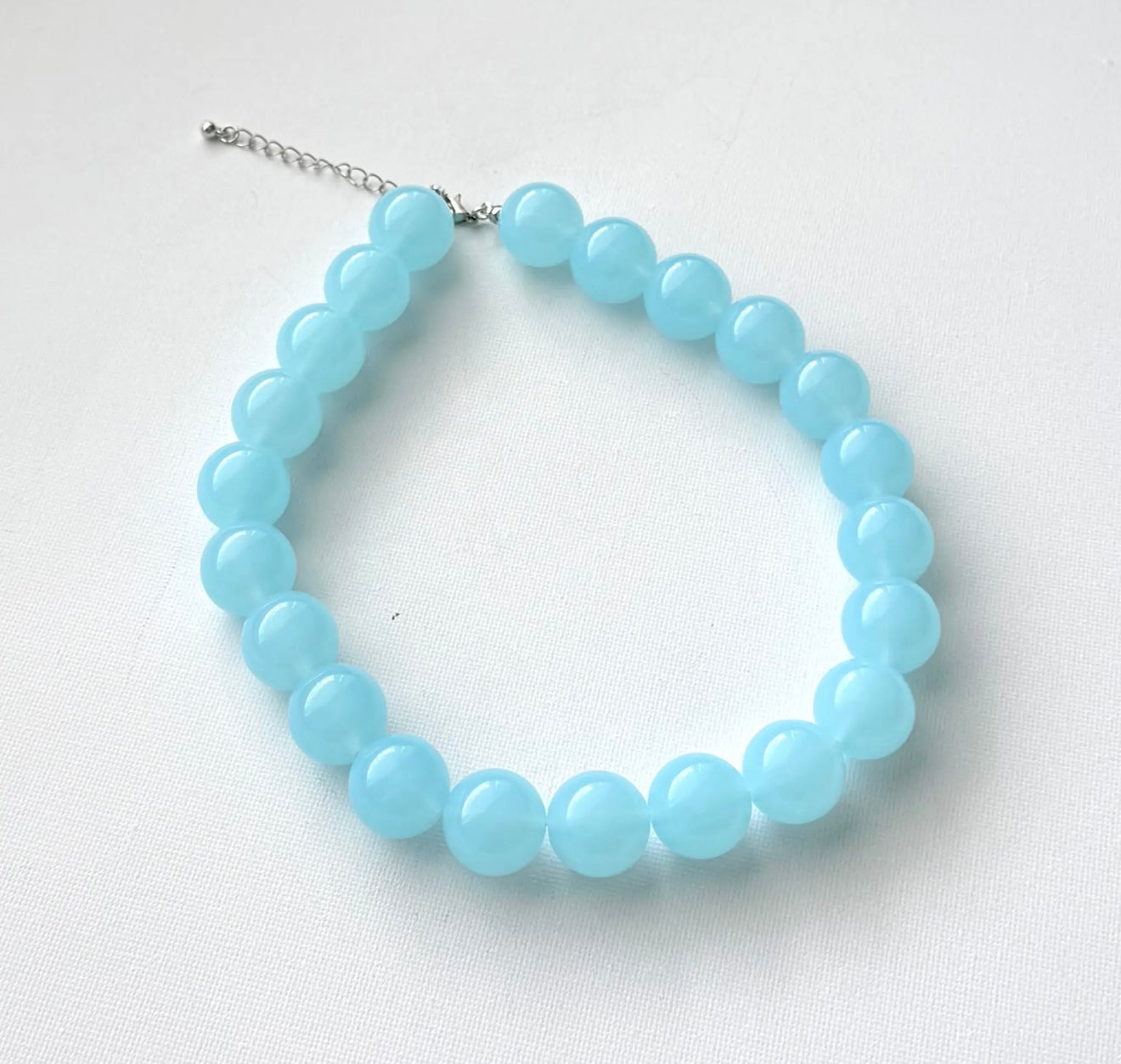 Beaded Necklace Pastel Blue