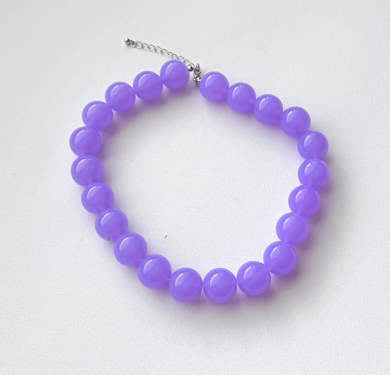 Beaded Necklace Purple